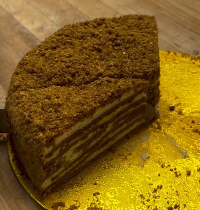 Whole cake on a cake stand